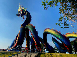 Thailand's largest naga statue at wat Thom Chaeng