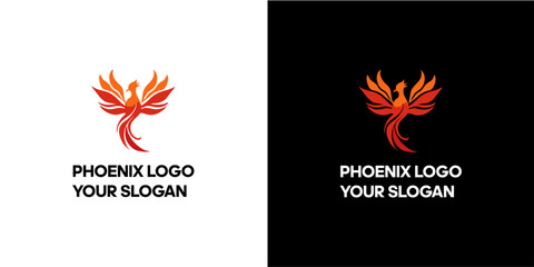 fire logo phoenix design