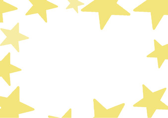 Yellow stars on white background