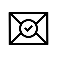 safe mail line icon