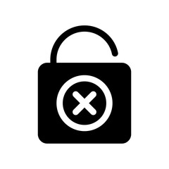 padlock glyph icon