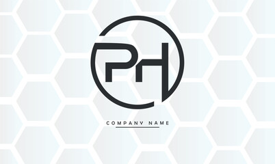 PH, HP, P, H Abstract Letters Logo Monogram