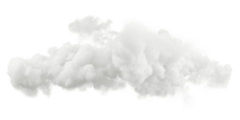 Isolated soft intense steam clouds on transparent backgrounds 3d illustrations