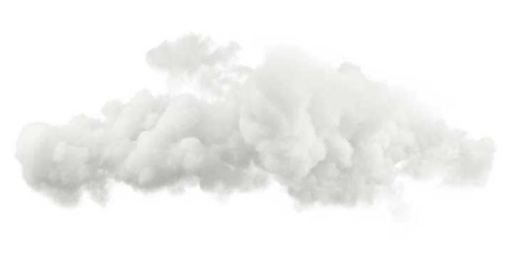 Isolated soft intense steam clouds on transparent backgrounds 3d illustrations