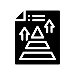 pyramid chart glyph icon