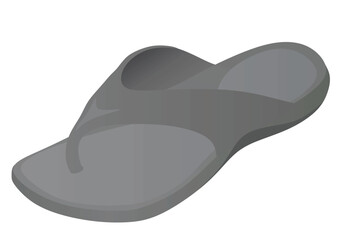 Grey flip flops. vector illustration