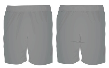 Grey male shorts. vector illustration