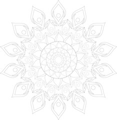 Vector Mandala Coloring Pages & Books