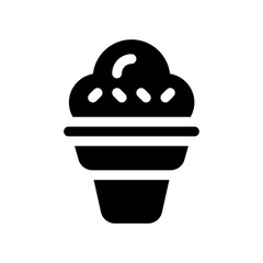 ice cream glyph icon