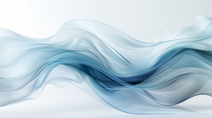 Abstract white background with blue wave - obrazy, fototapety, plakaty