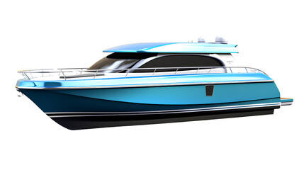 Luxury speedboat on transparent background PNG - obrazy, fototapety, plakaty