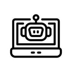 laptop line icon