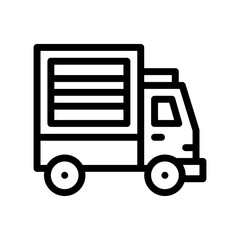 delivery truck line icon