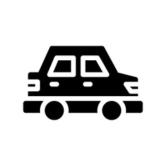 luxury vehicle glyph icon