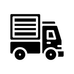 delivery truck glyph icon