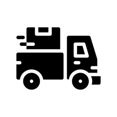 pickup car glyph icon