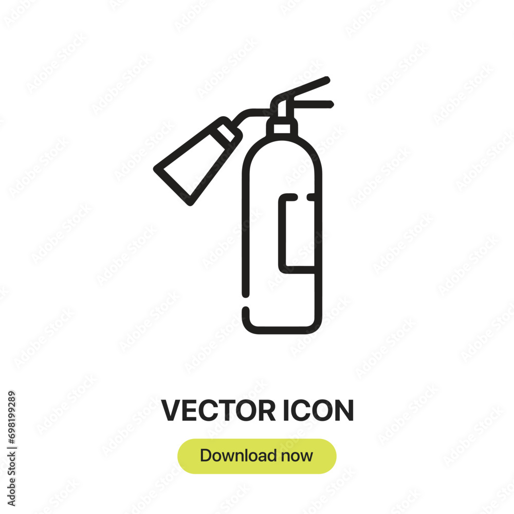 Leinwandbilder extinguisher icon vector. linear-style sign for mobile concept and web design. extinguisher symbol i