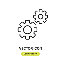 Setting icon vector. Linear-style sign for mobile concept and web design. Setting symbol illustration. Pixel vector graphics - Vector.