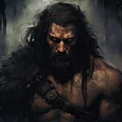 A Painting of a Barbarian RPG Character