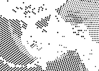 Halftone monochrome texture with dots. Minimalism. Black and white background for posters, websites, business cards, postcards, interior design.