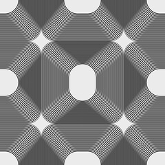 the black-and-white  pattern of lines abstract the background
