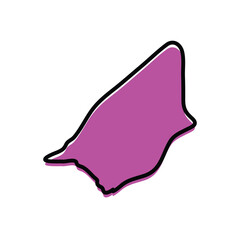 Brakna region of Mauritania vector map design.