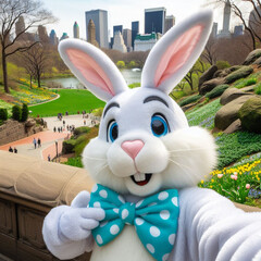 The Easter Bunny Continues His US Road Trip & Quest For Selfies