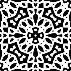 Abstract Shapes.Vector seamless black and white pattern.Design element for prints, decoration, cover, textile, digital wallpaper, web background, wrapping paper, clothing, fabric, packaging, cards.