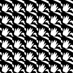 Abstract Shapes.Vector seamless black and white pattern.Design element for prints, decoration, cover, textile, digital wallpaper, web background, wrapping paper, clothing, fabric, packaging, cards.