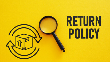 Return policy is shown using the text and picture of product