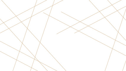 Abstract luxury gold geometric random chaotic lines with many squares and triangles shape on white background.	Abstract golden lines pattern texture business background.  - obrazy, fototapety, plakaty