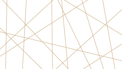 Abstract luxury gold geometric random chaotic lines with many squares and triangles shape on white background.	Abstract golden lines pattern texture business background. 