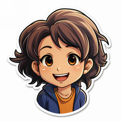 Obraz premium Wow pop art girl. little surprised beautiful lady with open smile with wow. Illustration in modern comic style. Colorful pop art.