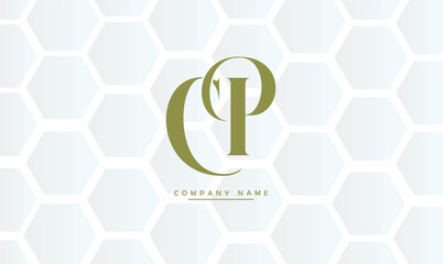 PC, CP, P, C Abstract Letters Logo Monogram - obrazy, fototapety, plakaty