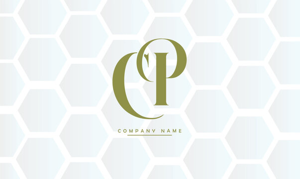 PC, CP, P, C Abstract Letters Logo Monogram