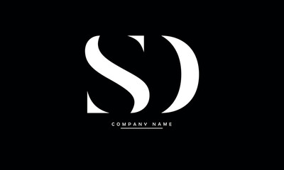 SD, DS, S, D Abstract Letters Logo Monogram