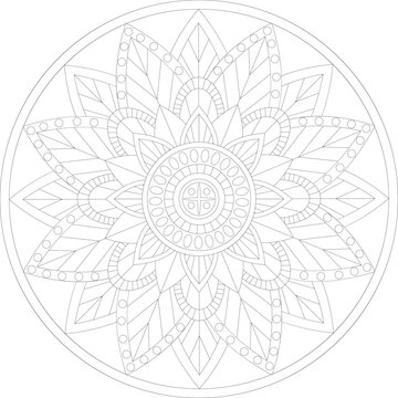 Mondala Adults and Kids Coloring Page design