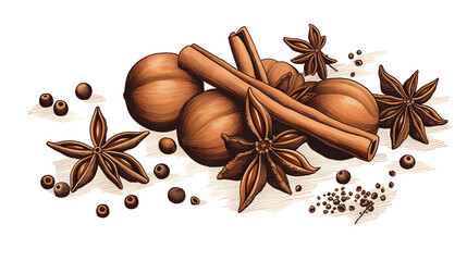 Aromatic Spices Illustration