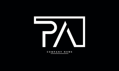 PA, AP, P, A Abstract Letters Logo Monogram - obrazy, fototapety, plakaty