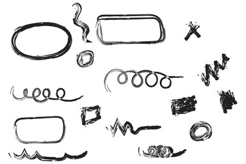 various hand drawn shapes