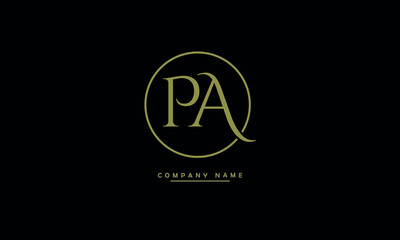PA, AP, P, A Abstract Letters Logo Monogram