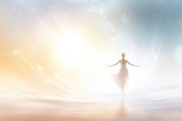 Fototapeta premium Beautiful background on the desktop - yoga, healthy lifestyle