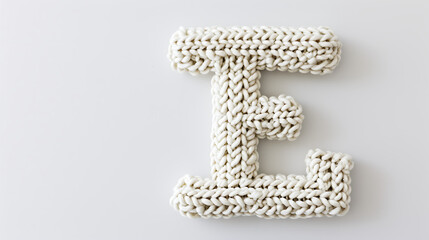 Knitted Letter E