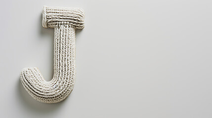 Knitted Letter J 