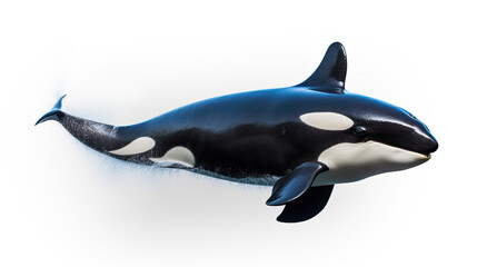 Obraz premium Side view Killer Whale. Isolated on white background