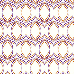 Repeating geometric symmetry grid. Simple graphic design with wavy lines. Trendy seamless pattern for fabric, textile.,wallpaper, scrapbook, cover.