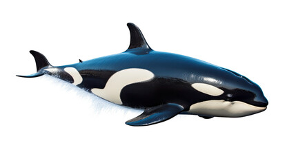 Fototapeta premium Side view Killer Whale. Isolated on white background