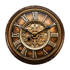 Fototapeta na wymiar Vintage clock face. Isolated on white background