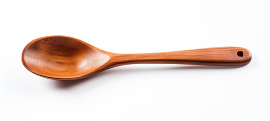 Wooden Spoon. Isolated on white background