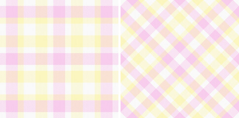 Tartan fabric texture of plaid check background with a textile pattern seamless vector.